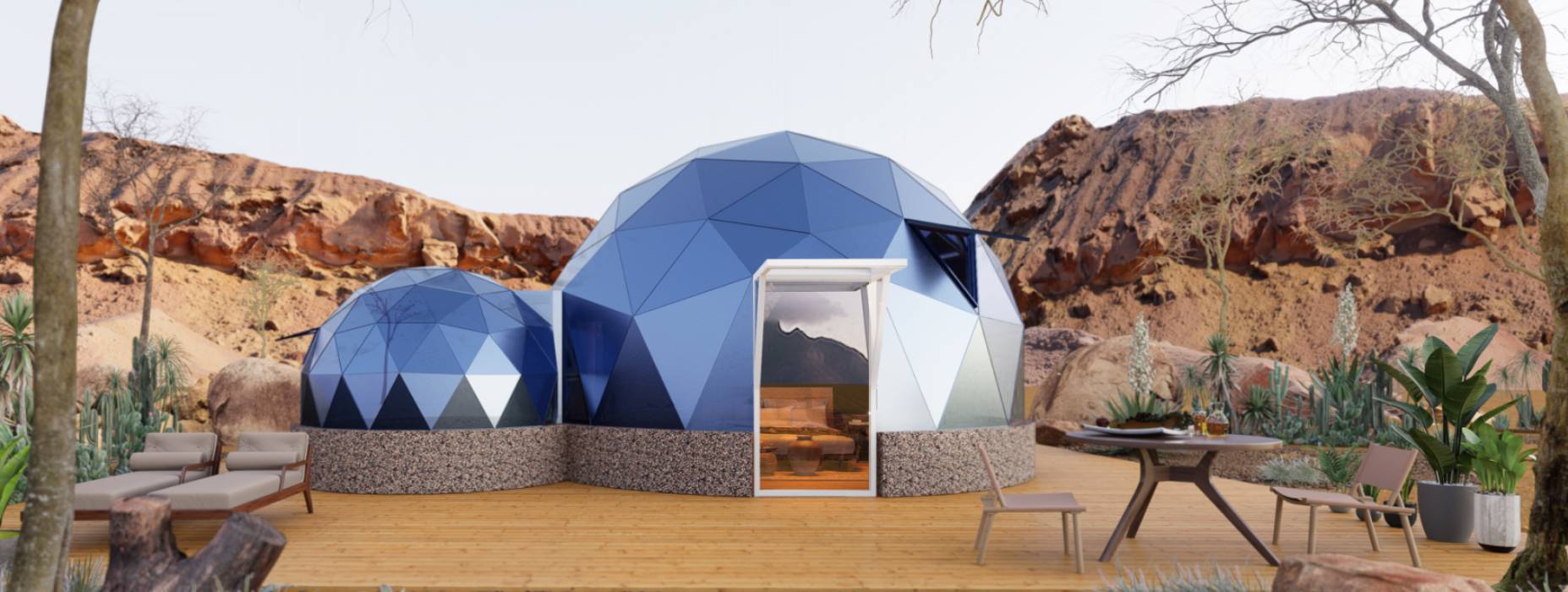 奇台县球形智能光伏玻璃星空房